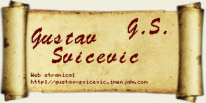 Gustav Svičević vizit kartica